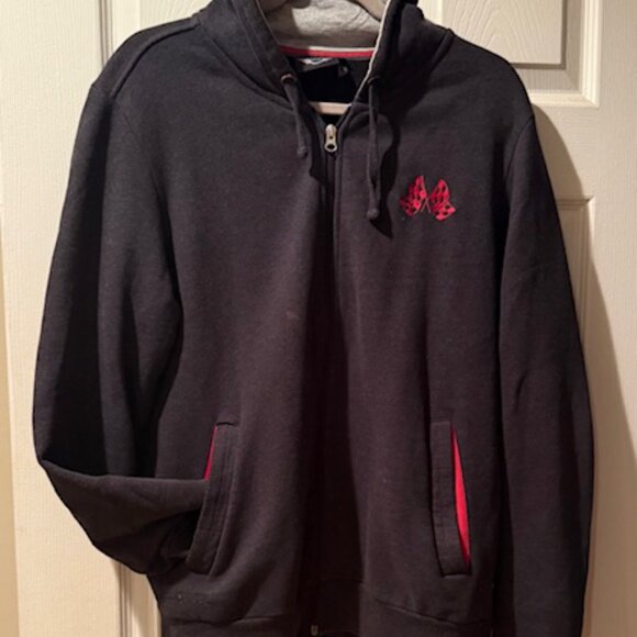 BMW  MINI Racing gray zip up gray Flag jacket,  L - Picture 2 of 3